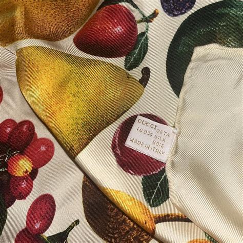 gucci fruit print|Gucci print fabric.